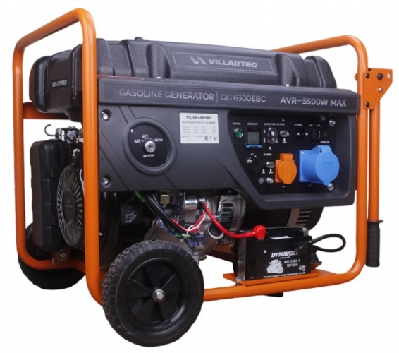 Генератор бензиновый VILLARTEC GG 6300EBC 2102650100, 5 кВт, Оранжевый детальное изображение - 1