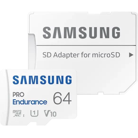 Карта памяти Samsung PRO Endurance MicroSD + SD адаптер (MB-MJ64KA), 64 Гб детальное изображение - 1