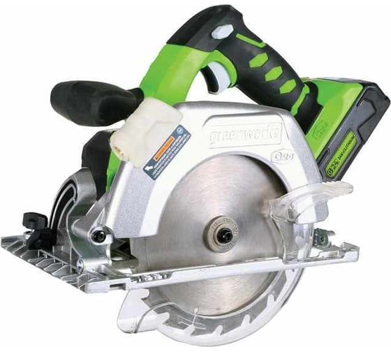 Аккумуляторная циркулярная пила Greenworks G24CS 1500507, 165 мм, 0-4500 об/мин детальное изображение - 1