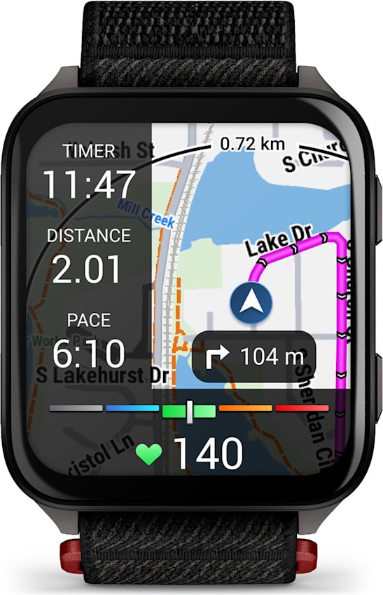 Смарт-часы Garmin Venu X1 46 мм, Черные с серой титановой крышкой, черным нейлоновым ремешком ComfortFit детальное изображение - 2