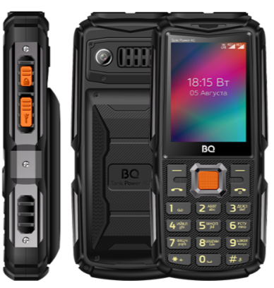 Мобильный телефон BQ 2410L Tank Power 4G, 256 Мб, Черный, Dual mini-SIM детальное изображение - 3