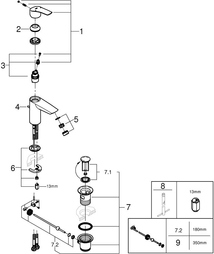 Смеситель Grohe Eurosmart 23456003 детальное изображение - 4