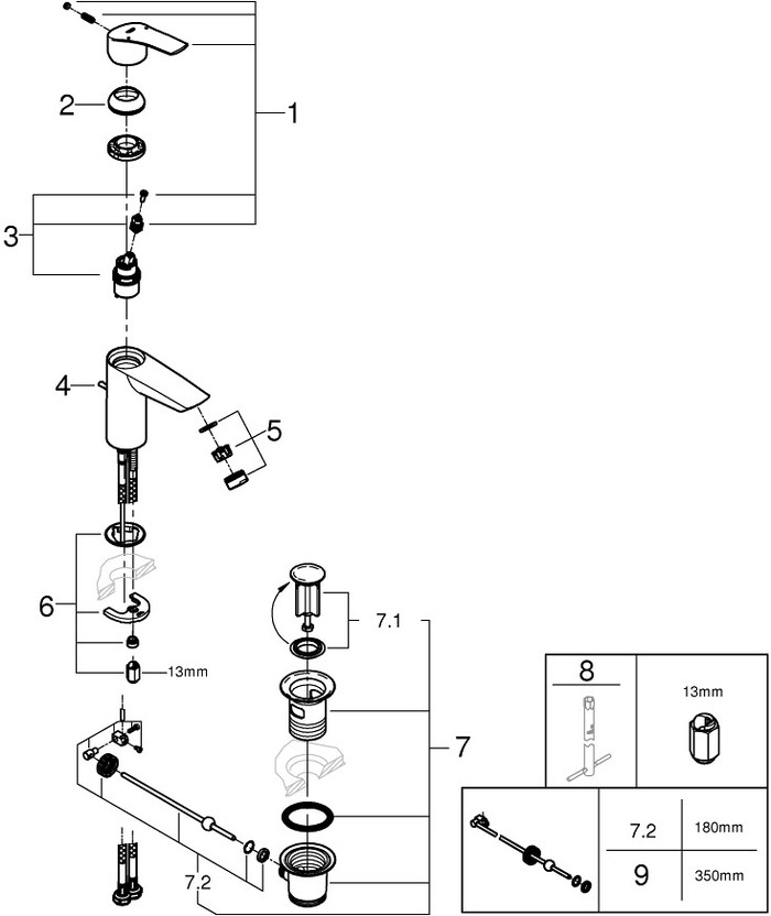 Смеситель Grohe Eurosmart 23456003 №4