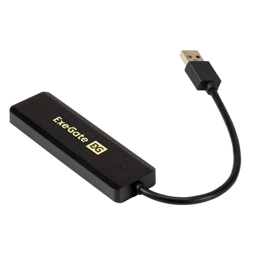 USB-концентратор ExeGate DUB-4P/1, Черный детальное изображение - 1