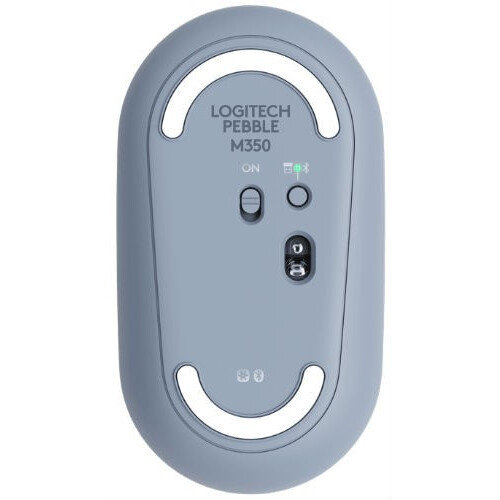 Мышь Logitech M350 Pebble  Gray (910-005719910-006655), Голубой, Серый детальное изображение - 4