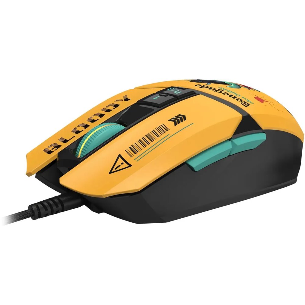 Мышь Bloody W63 Max Renegade , Жёлтый, рисунок детальное изображение - 6