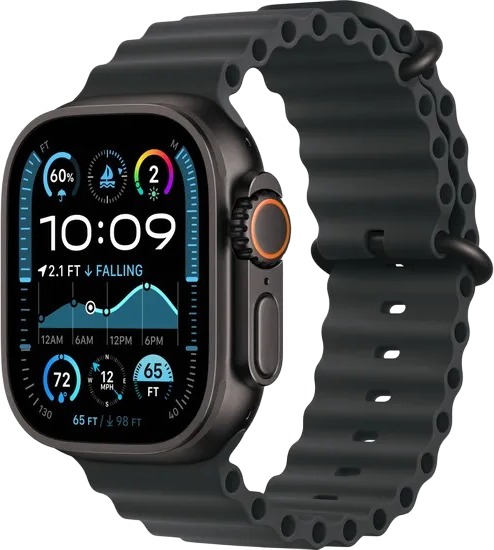 Умные часы Apple Watch Ultra 2 2024, 49 мм, Black Titanium Case with Black Ocean Band детальное изображение - 1