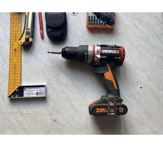 Аккумуляторная бесщеточная ударная дрель-шуруповерт WORX WX354, 20 В, 60 Нм, 2 А·ч детальное изображение - 10