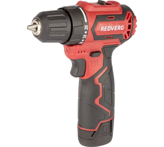 Аккумуляторная дрель-шуруповерт REDVERG RD-SD12BL 6679855, 12 В, 36 Нм, 2 А·ч детальное изображение - 1