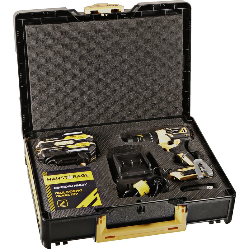 Аккумуляторная дрель-шуруповерт Hanskonner HCD2065BLIC, 18 В, 65 Нм, 2 А·ч  детальное изображение - 3