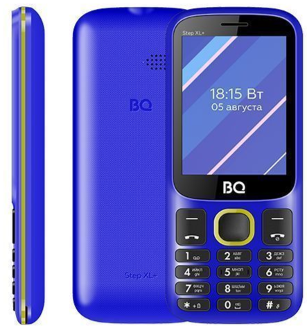 Мобильный телефон BQ 2820 Step XL+, 32 Мб, Синий/Желтый, Dual mini-SIM детальное изображение - 2