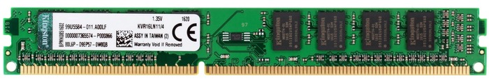 Оперативная память Kingston DDR-III 1600MHz, KVR16LN11/4, 4 Гб №1