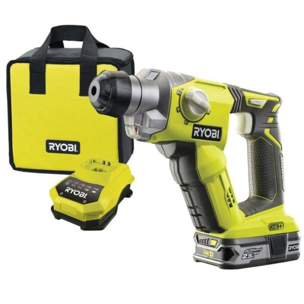 Аккумуляторный перфоратор Ryobi R18SDS-L25S ONE+, 1.3 Дж, 5000 уд/мин, 5133002325 детальное изображение - 1