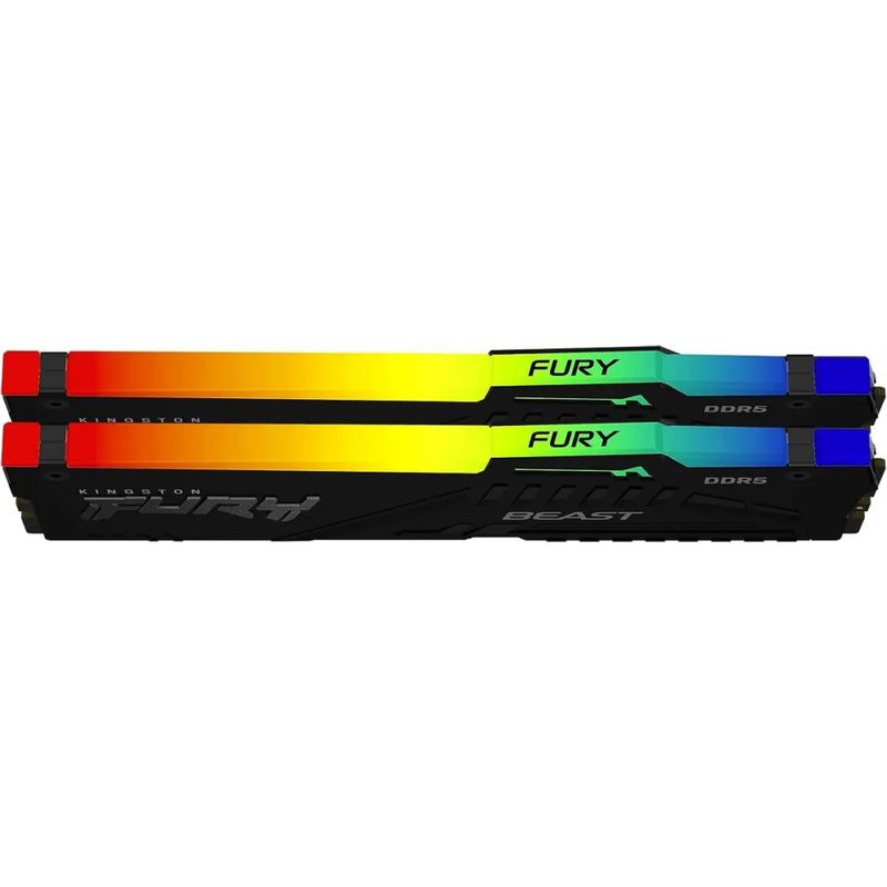 Оперативная память Kingston Fury Beast Black RGB DDR5 6000MHz, KF560C30BBEAK2-16, 2x8 Гб KIT, 16 Гб детальное изображение - 3
