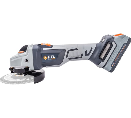 Аккумуляторная угловая шлифовальная машина FTL ag-x 125/20v Evo, бесщеточный двигатель 20 В, в комплекте 8080, 125 мм, 7500 об/мин детальное изображение - 3