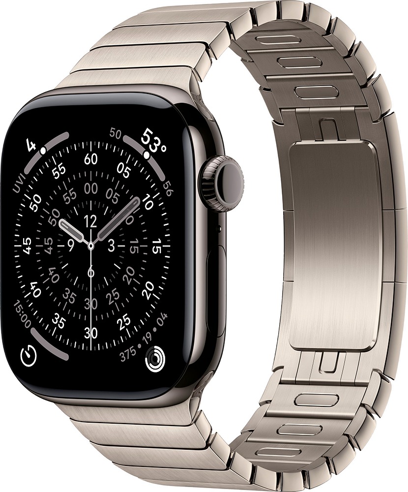 Умные часы Apple Watch Series 11 46 мм, Slate Titanium Case with Natural Link Bracelet, GPS + Cellular, Черный/Серебристый детальное изображение - 1
