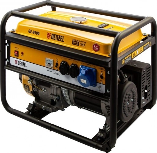 Генератор бензиновый Denzel GE 8900 94639, 7 кВт, Желтый детальное изображение - 3