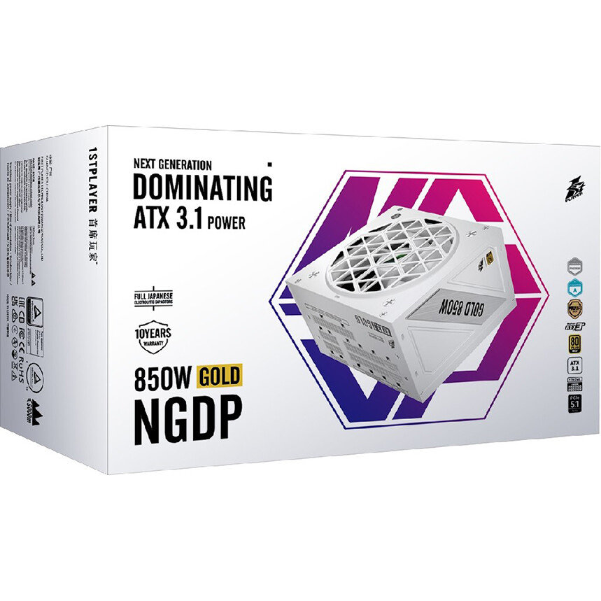 Блок питания 1stPlayer NGDP HA-850BA4, 850 Вт, Белый детальное изображение - 8