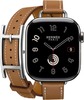 Смарт-часы Apple Watch Hermes Series 10 42 мм, GPS+Cellular, Silver Titanium Case with Double Tour Hapi, Серебристый/коричневый вариант - 2