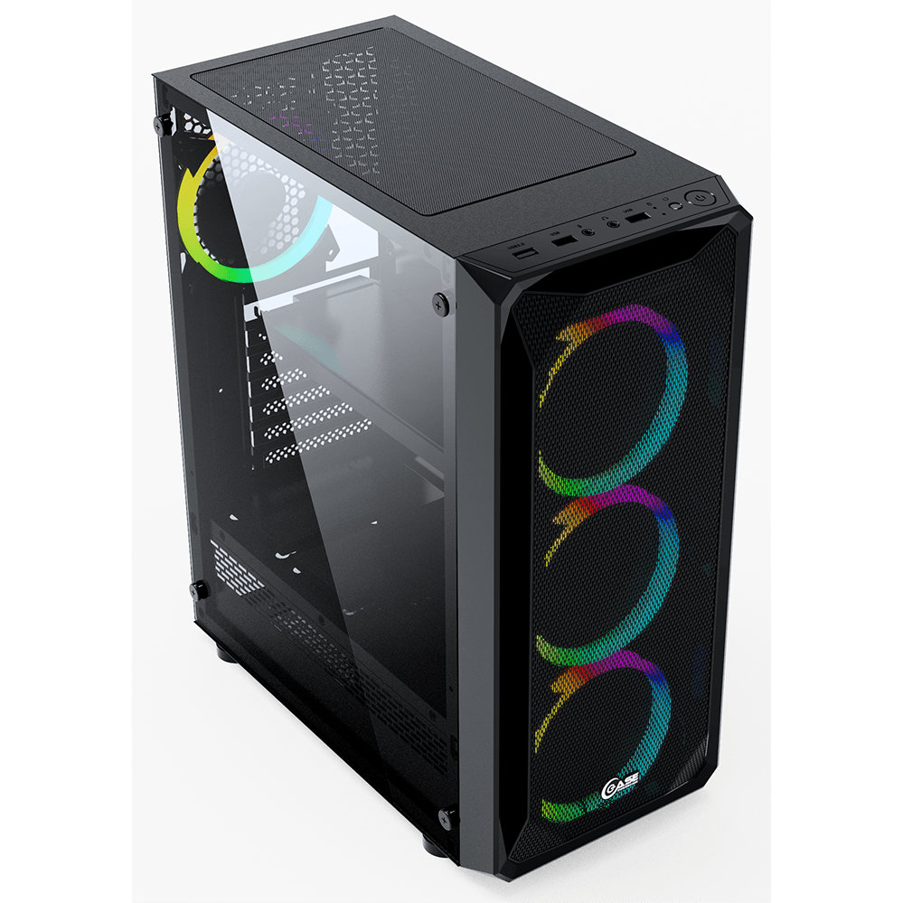 Корпус Powercase Mistral Z4 Mesh RGB, Черный детальное изображение - 4