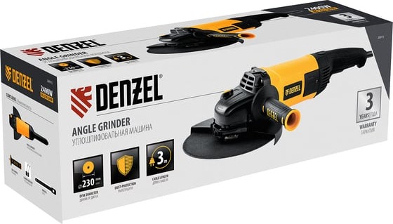 Угловая шлифовальная машина DENZEL AG230-2400 26915, 230 мм, 6000 об/мин, 2400 Вт детальное изображение - 10