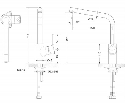 Смеситель Bravat Palace F7172217CP-1 детальное изображение - 2