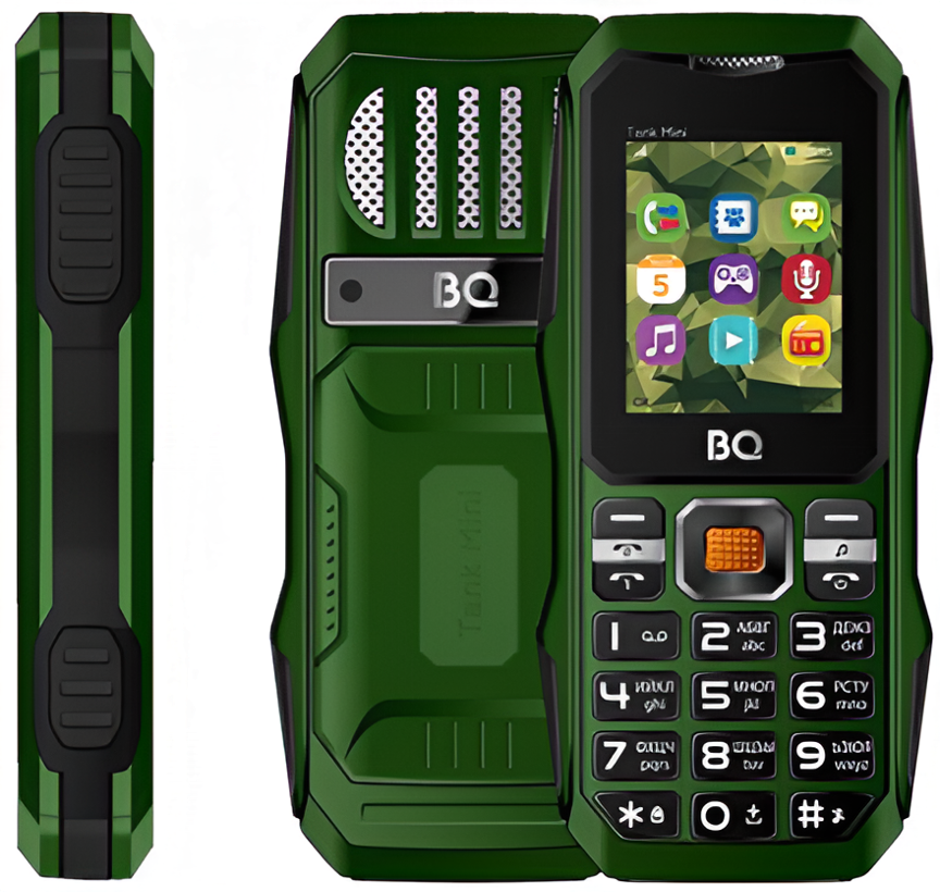 Мобильный телефон BQ 1842 Tank Mini, 32 Мб, Зеленый, Dual mini-SIM детальное изображение - 2