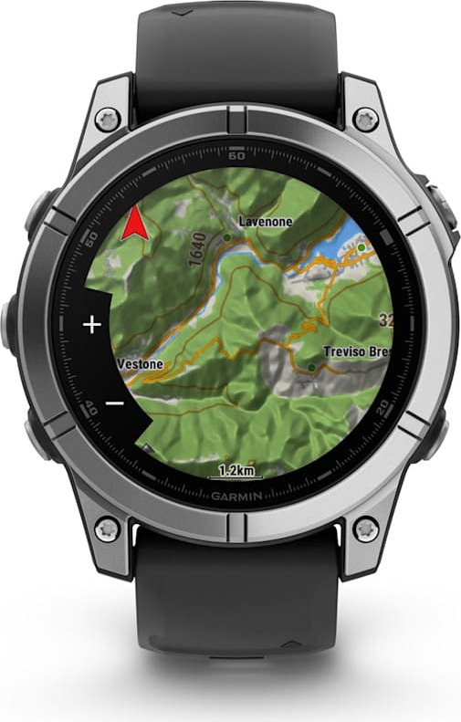 Смарт-часы Garmin fenix E AMOLED 47 мм, серебристый стальной безель, черный силиконовый ремешок детальное изображение - 7