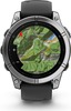 Смарт-часы Garmin fenix E AMOLED 47 мм, серебристый стальной безель, черный силиконовый ремешок вариант - 7
