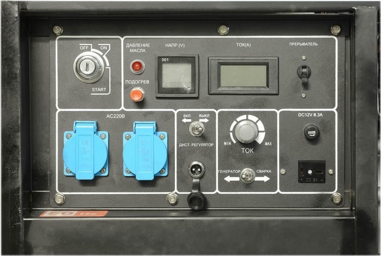Сварочный генератор ТСС PRO DGW 3.0/250E-R 022833, 2.8 кВт, Черный детальное изображение - 5