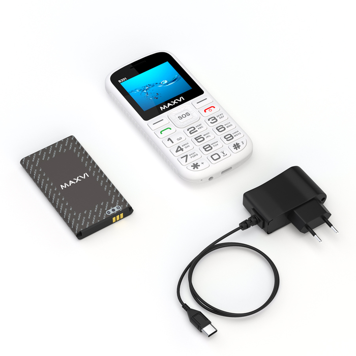 Мобильный телефон MAXVI B201, 32 Мб, Белый, Dual micro-SIM №10