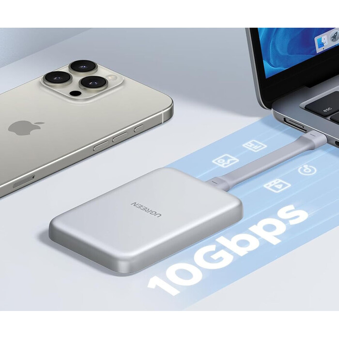 Внешний корпус для SSD M.2 UGREEN D619 55151, Серебряный №4