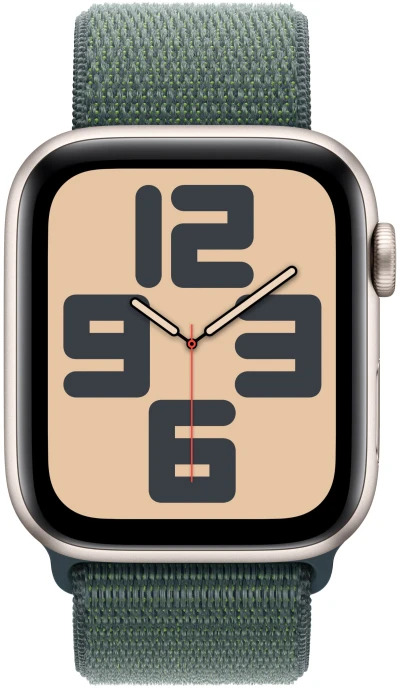 Умные часы Apple Watch Series SE 2024 44 мм, Starlight Aluminium Case, Lake Green Sport Loop детальное изображение - 2