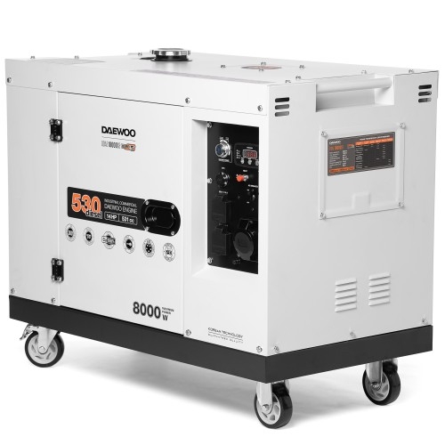 Генератор дизельный с воздушным охлаждением DAEWOO DDAE 10000SE, в кожухе, 7.2 кВт, Белый детальное изображение - 7