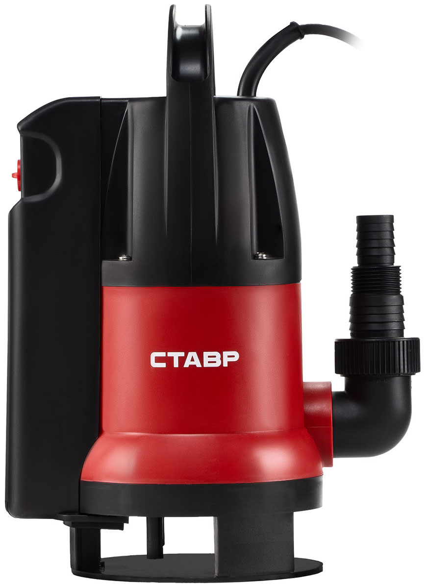 Насос погружной дренажный Ставр НПД-500П, 150 л/мин, 32 мм, напор 7 м, d=25 мм, 500 Вт, Красный детальное изображение - 1