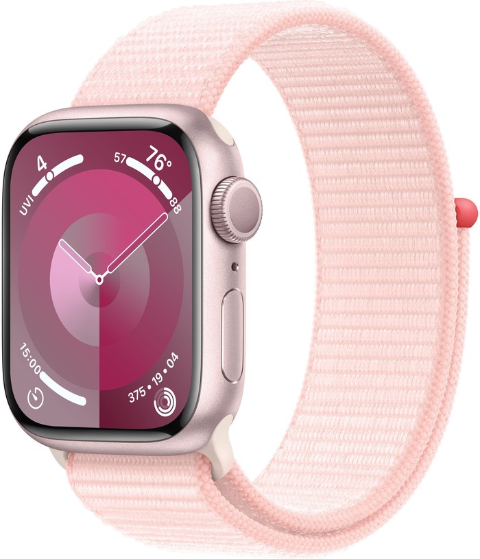 Умные часы Apple Watch Series 9 Pink Aluminium, Pink Sport Loop 45 мм, Розовый №1