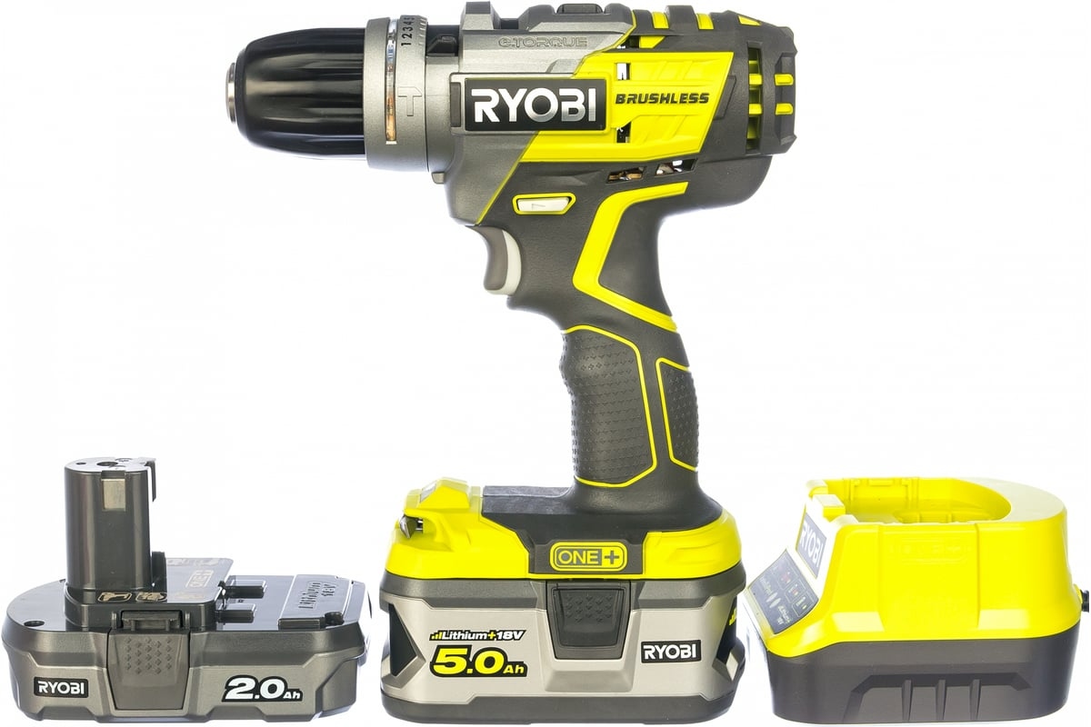Аккумуляторная дрель-шуруповерт Ryobi R18PDBL-252S ONE+ 5133003614, 18 В, 60 Нм, 2/5 А·ч детальное изображение - 3