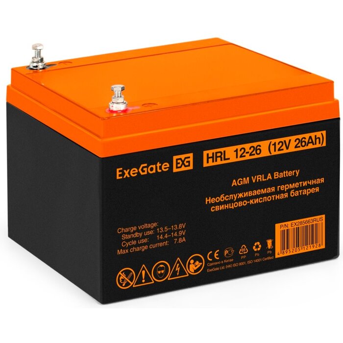 ИБП ExeGate IdealSine SR-1000.LCD.2SH + HRL 12-26 (26Ач) №7