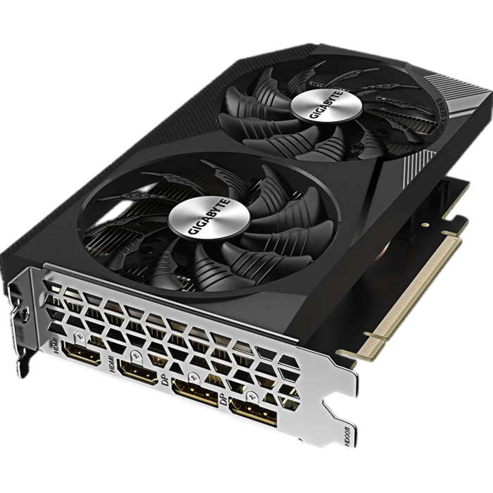 Видеокарта Gigabyte NVIDIA GeForce RTX 3050 WindForce OC, GV-N3050WF2OCV2-8GD, 8 ГБ, Черный детальное изображение - 3