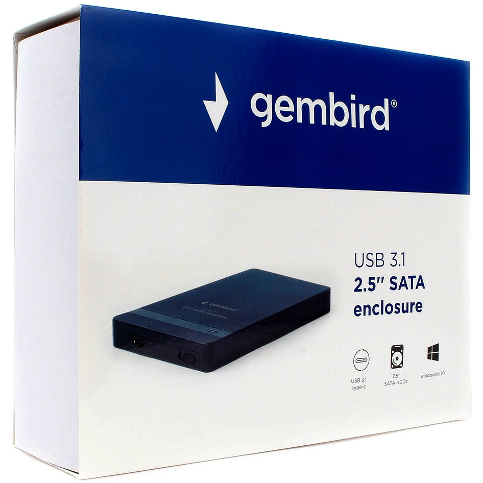 Внешний корпус для HDD Gembird EE2-U31S-2, Чёрный детальное изображение - 4