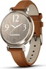 Смарт-часы Garmin Lily 2 Classic, 35 мм, с безелем цвета кремовое золото, коричневый кожаный ремешок вариант - 1