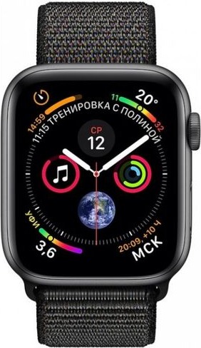 Умные часы Apple Watch Series 4 Aluminum, 40 мм, GPS, Black Nylon Band, Серый космос детальное изображение - 2