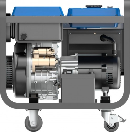 Генератор дизельный с воздушным охлаждением ТСС SDG 7000EH3A 100034, открытый, 6.5 кВт, Синий детальное изображение - 4