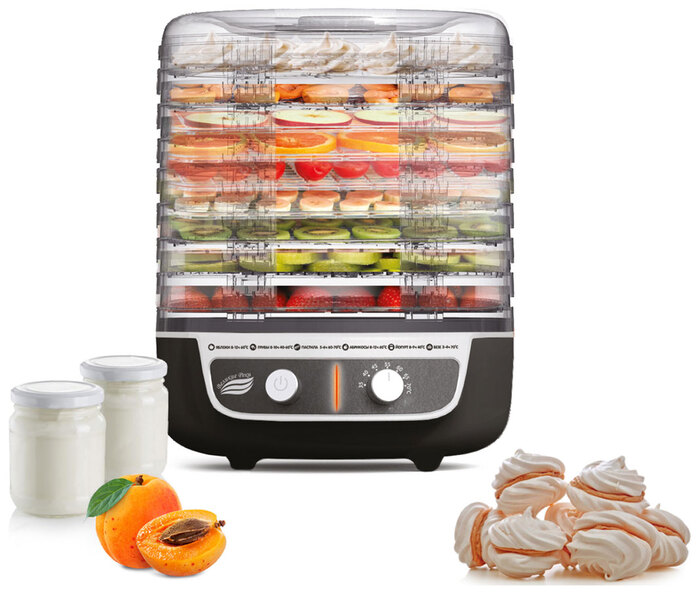 Сушилка для овощей Великие реки Волга-9, 600 Вт, Серый/Оранжевый №2