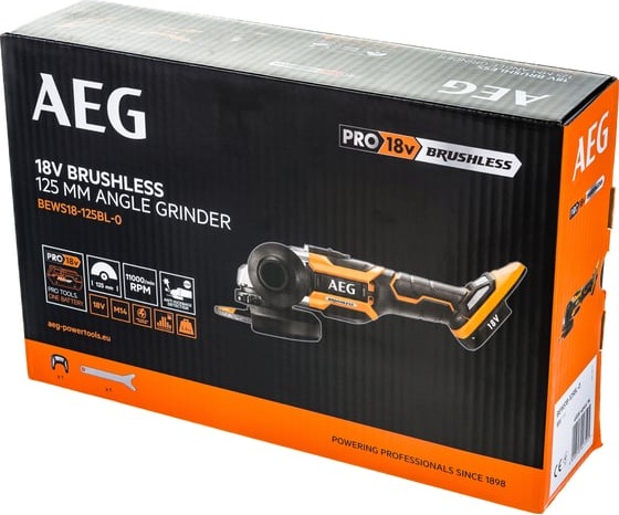 Бесщеточная угловая шлифмашина AEG BEWS18-125BL-0 4935464414, 125 мм, 11000 об/мин детальное изображение - 6