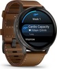 Смарт-часы Garmin Venu 4 45 мм, Темно-серый с коричневым кожаным ремешком вариант - 3