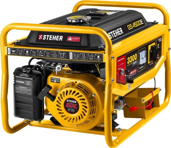 Генератор бензиновый STEHER GS-4500E, 3 кВт, Желтый детальное изображение - 2