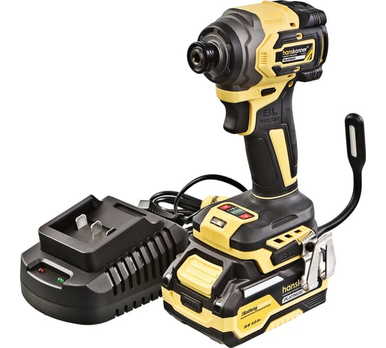Аккумуляторный ударный винтоверт Hanskonner 1BatterySystem HCD20280BLC, 18 В детальное изображение - 1