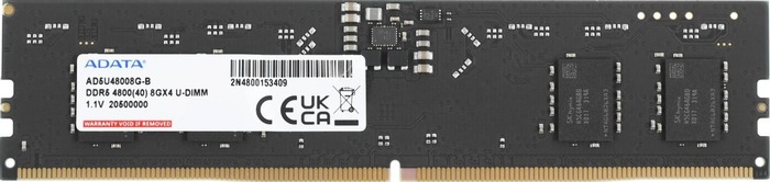 Оперативная память ADATA OEM DDR5 4800MHz, AD5U48008G-B, 8 Гб №1