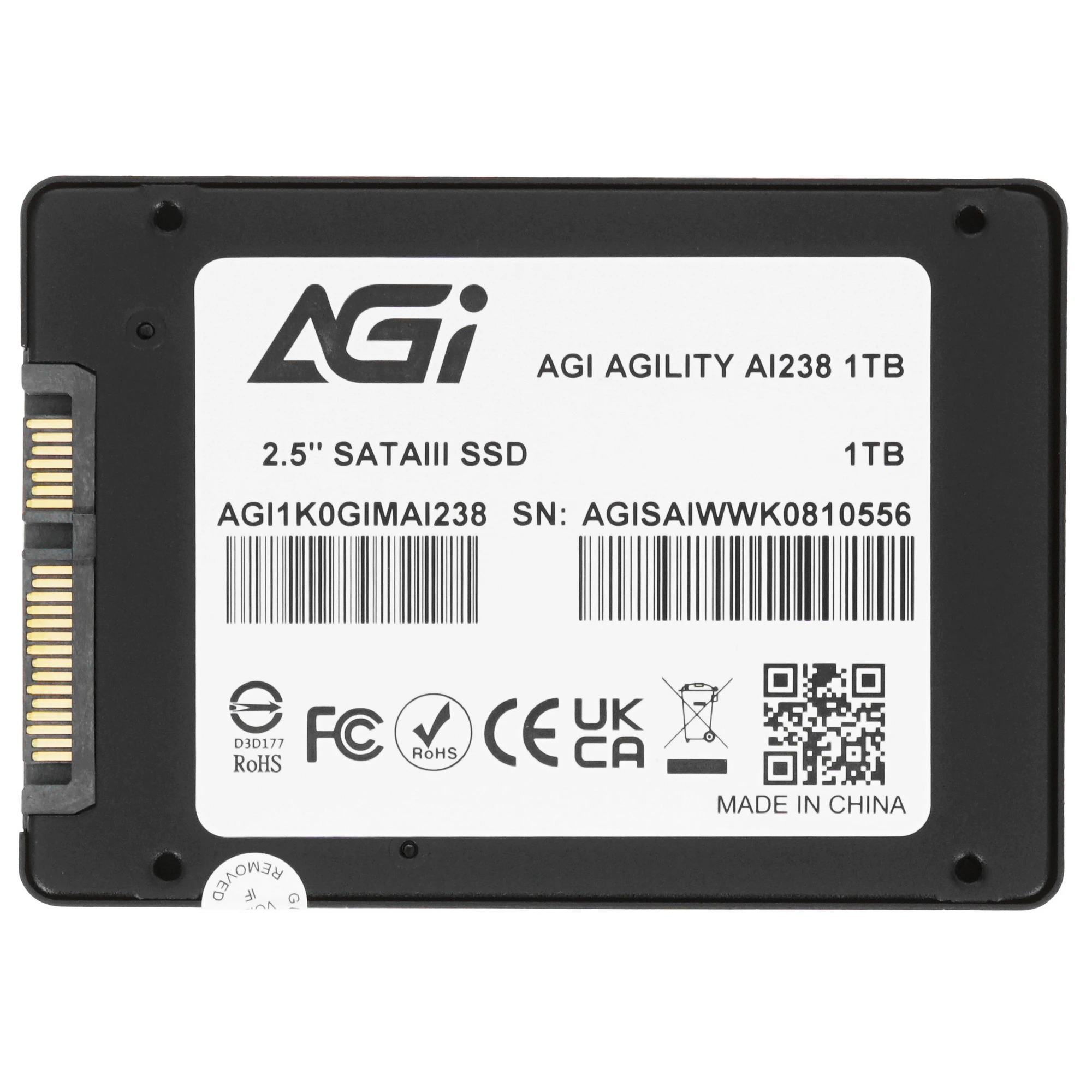 Накопитель SSD AGI AI238 AGI1K0GIMAI238, 1 Тб детальное изображение - 2